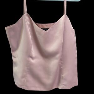 R&M Richards Womens Lavender /Muave Satin Camisole Tank Lined Size 16 Side Zip